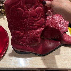 Red cowboy boots